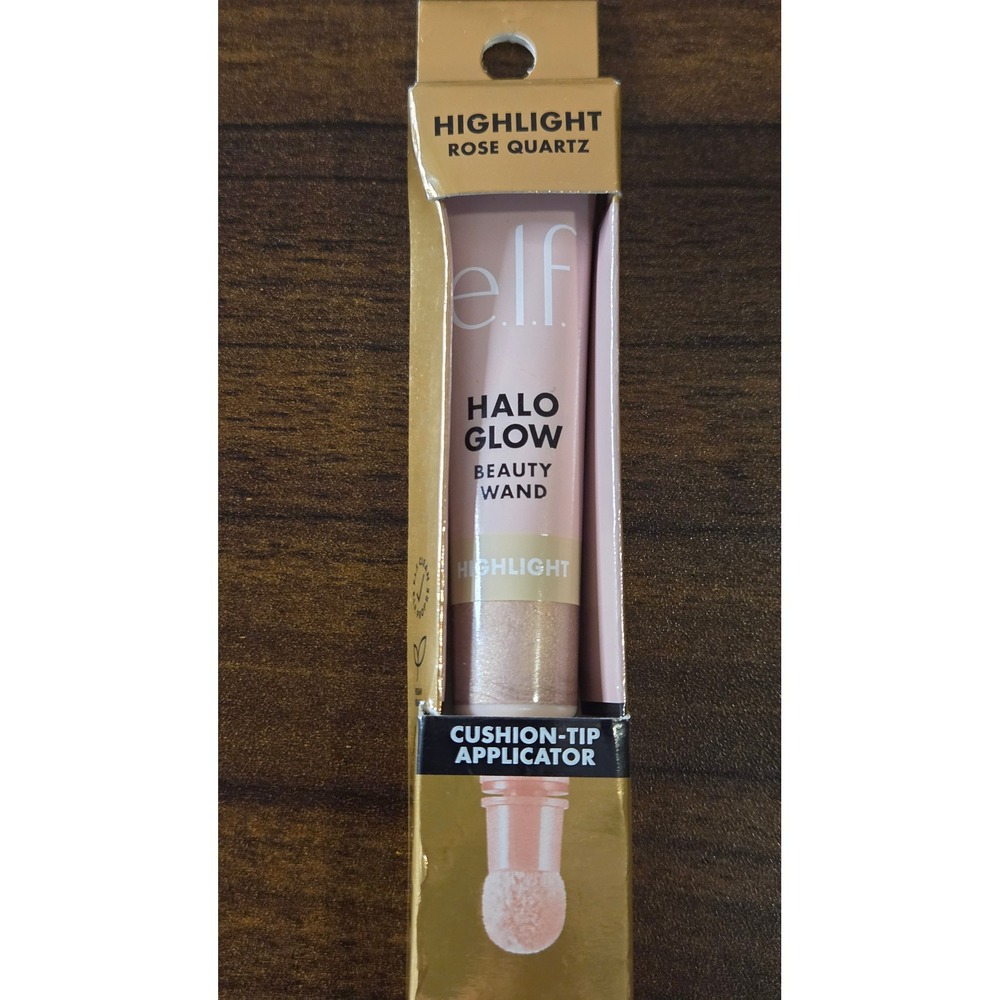 ELF Halo Glow Highlight Beauty Wand Rose Quartz Liquid Highlighter 2% Squalane
